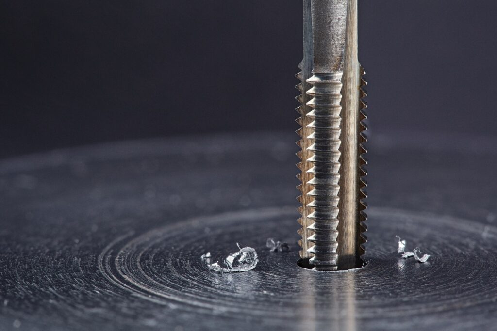 Thread tap. Tap drill steel billet. Working cutter.